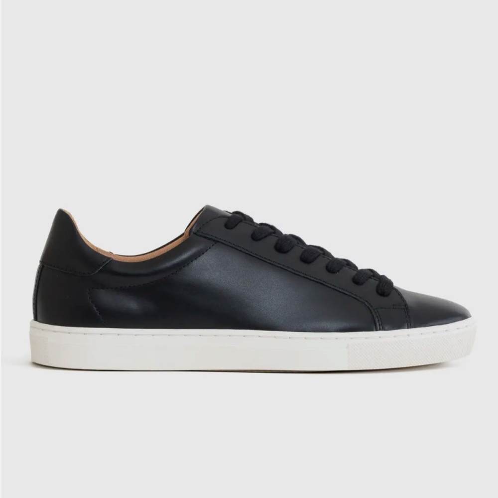 ❤️Exceptional condition Unisex Excellent Madden Black All Leather Black Sneakers